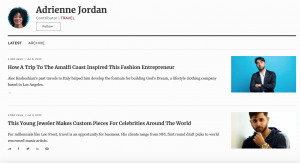Various topics on one Forbes contributor profile
